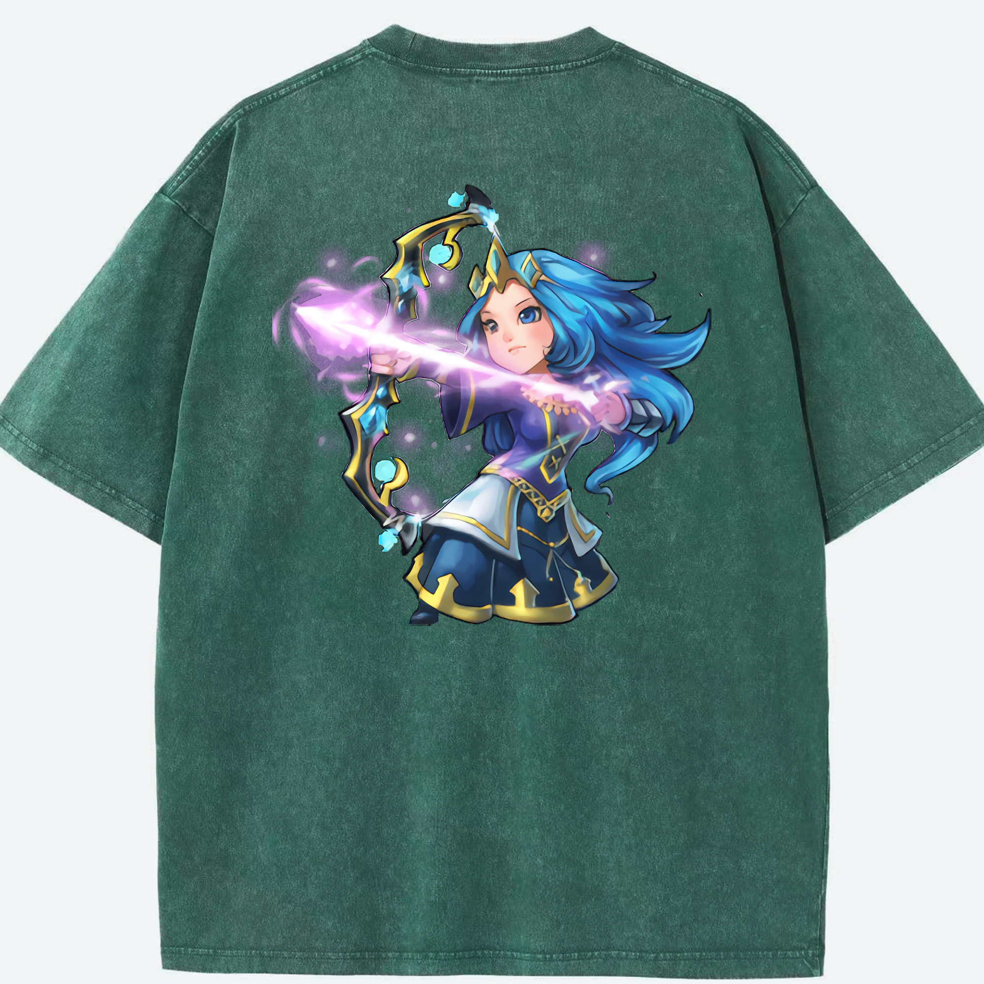 リーグ・オブ・レジェンド League of Legends LOL 綿100% ヴィンテージ風 半袖Tシャツ（背面プリント）